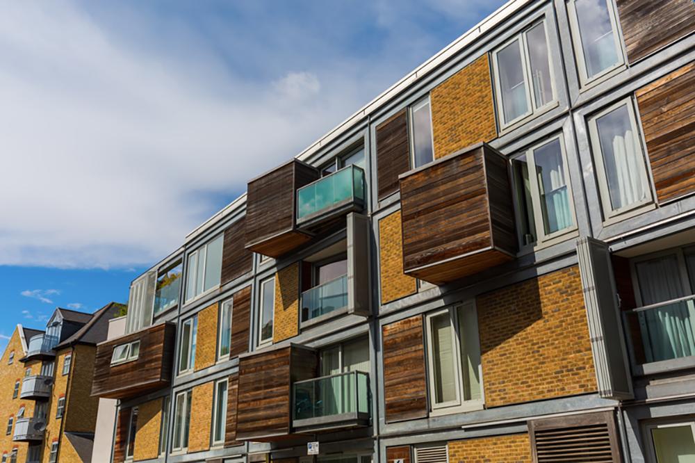 modern residential blocks in Southwark, London